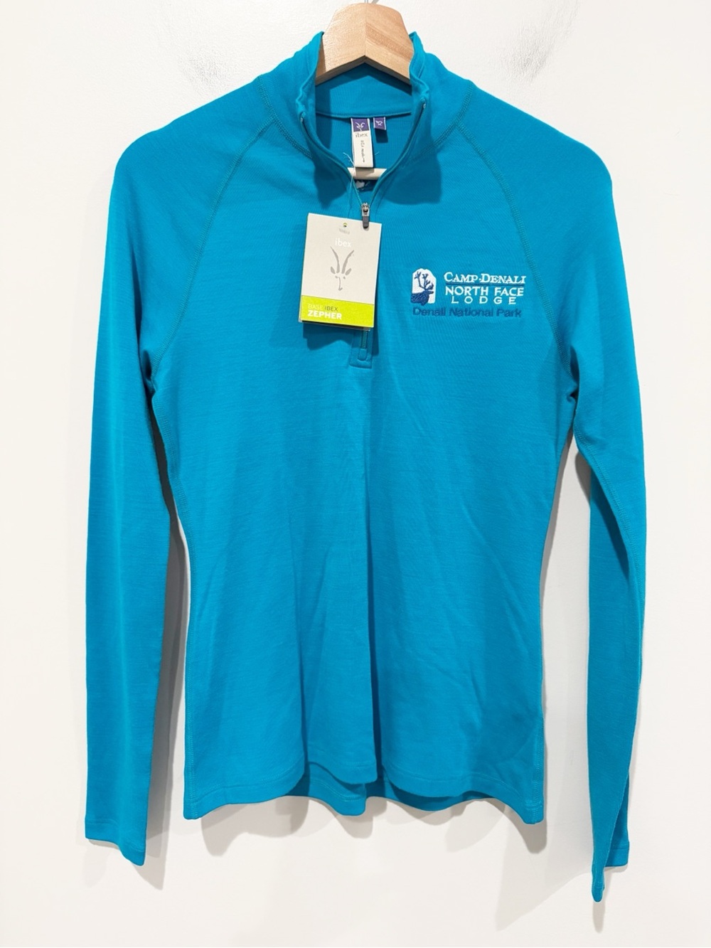IBEX Women’s Zepher 1/4 Zip Long Sleeve NEW Merino Wool Camp Denali Size Medium